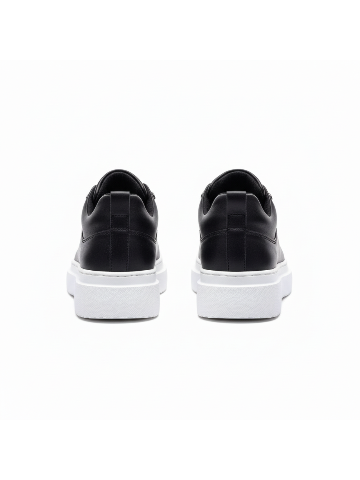 Atlas Jet black sneaker with rugged hiking eyelets by Apollo Moda, third angle