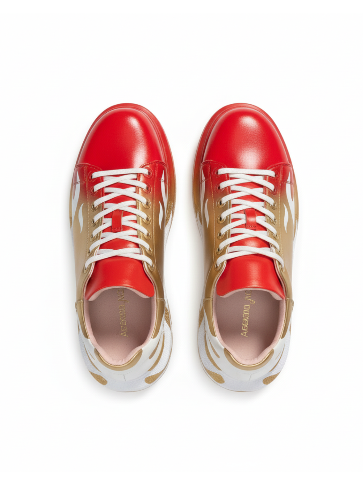 Apollo Moda Kinetic Vibe Vivid Motion hand-painted custom sneaker, fourth angle