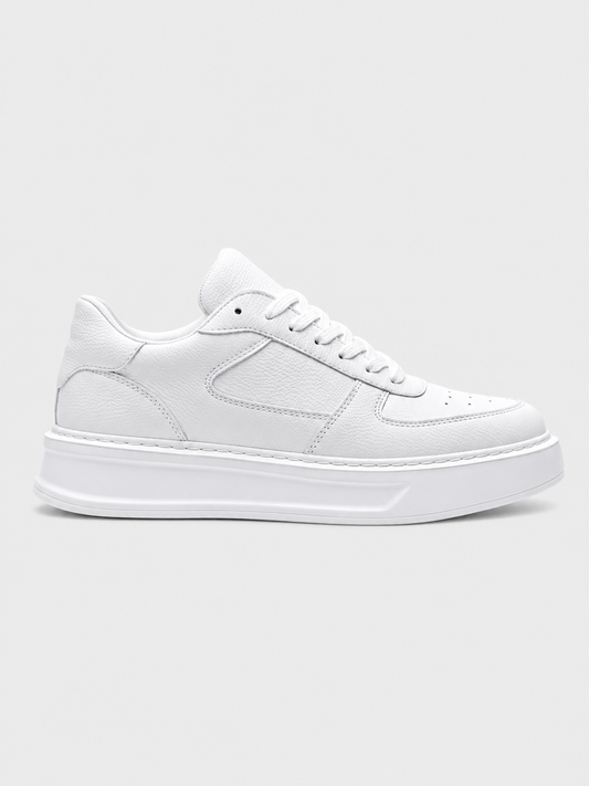 Apollo Moda Men's Artemis Pure all-white casual walking sneaker, main product photo