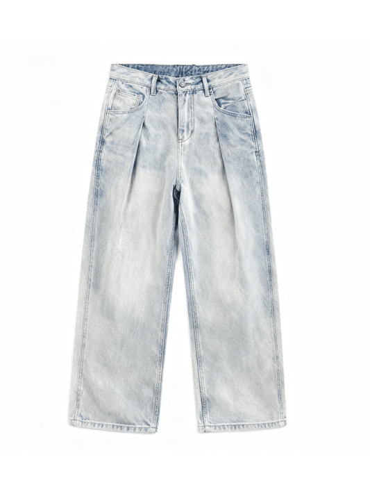 Vintage Washed Oversized Wide-Leg Jeans