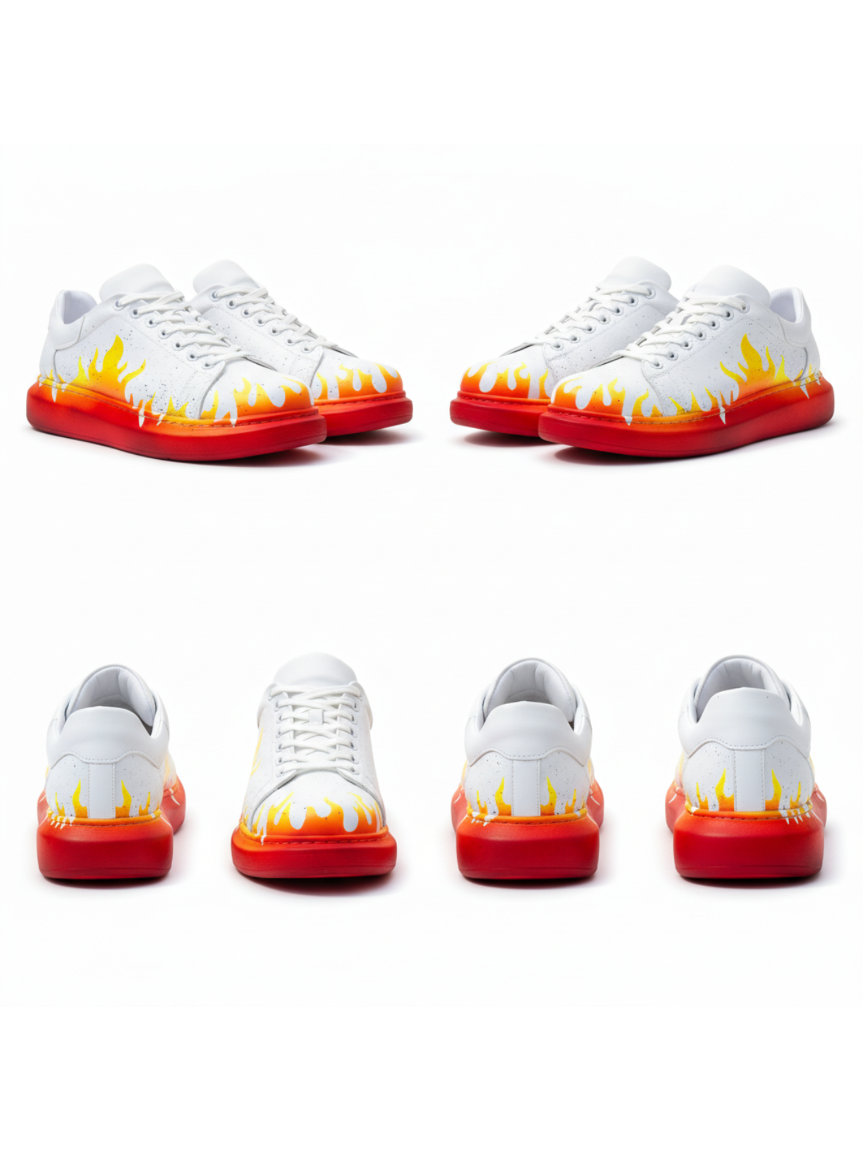 Apollo Moda Kinetic Vibe Fusion Pulse hand-painted custom sneaker, fourth angle
