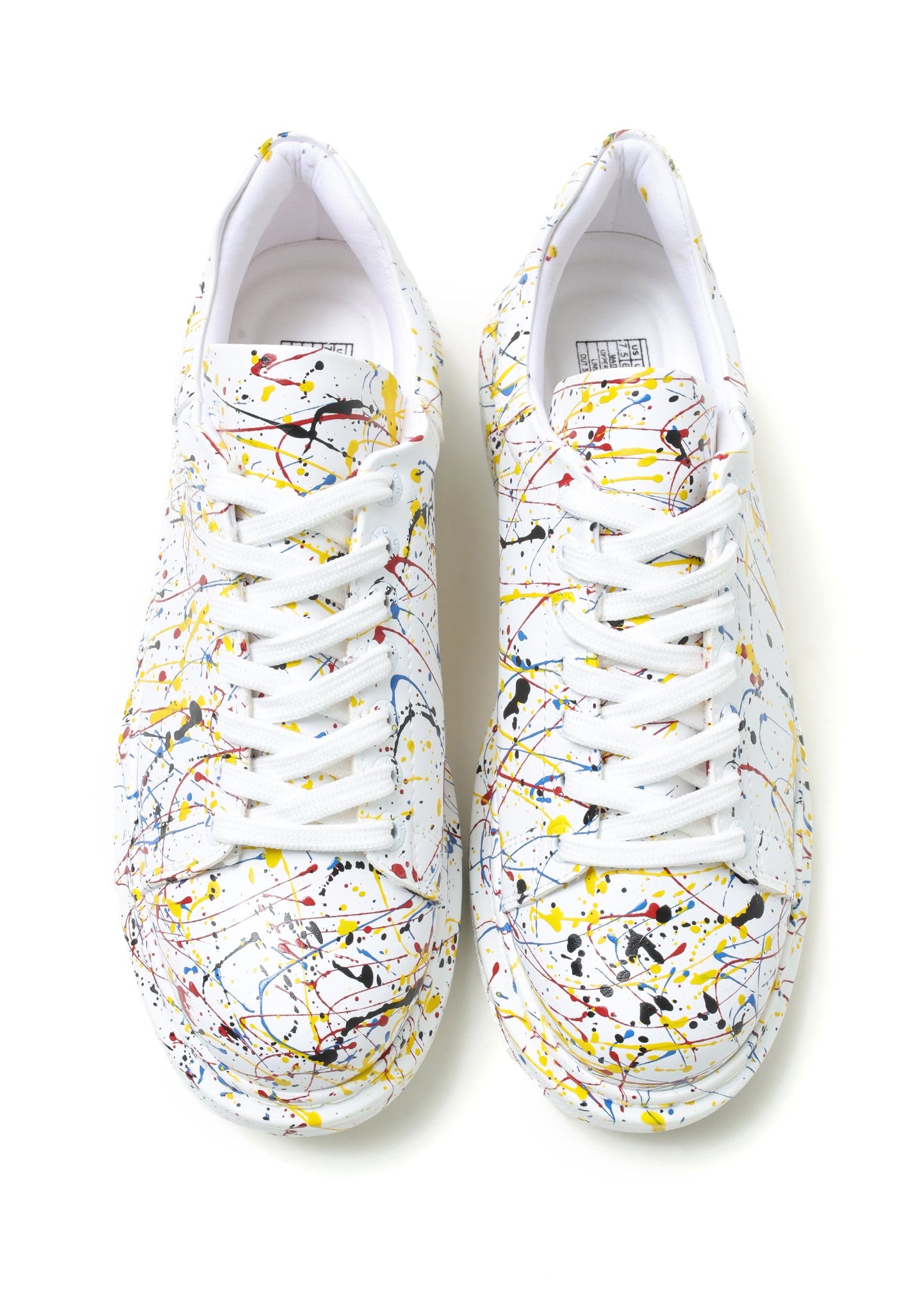 Apollo Moda Porto Motion hand-painted splatter sneaker, fourth angle