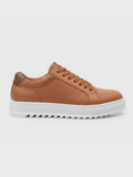 Apollo Moda Men's Arion Terra tan leather sneaker with white sole, main product photo